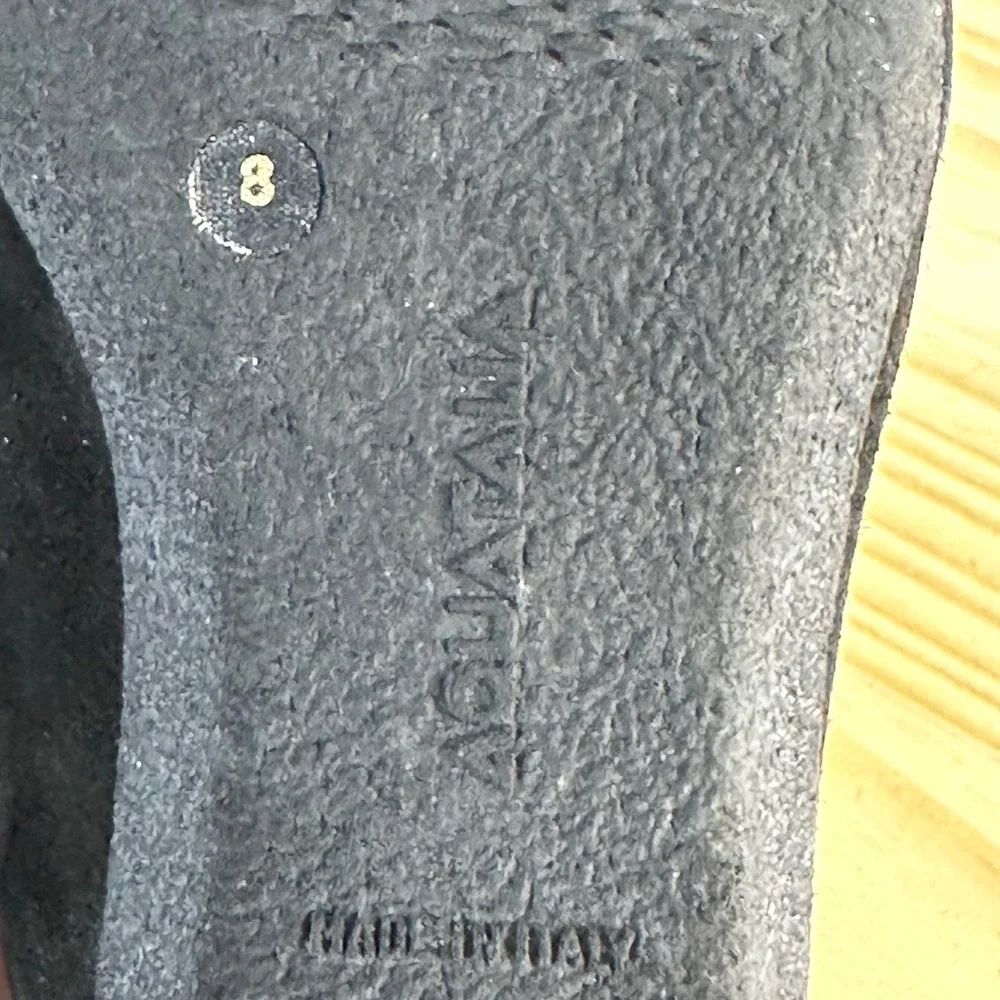 Aquatalia by Marvin K Black Suede Wedge Ankle Boots Zipper Size 8‎ Made in Italy
